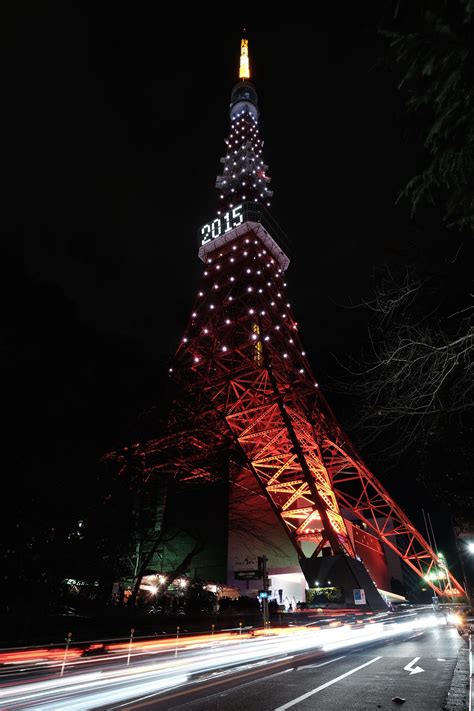 Wallpaper Night Evening Tower Christmas Tree Christmas Lights