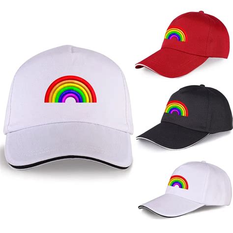 Gorra de béisbol LGBT Pride sombrero de camionero Arco Iris corazón