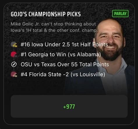 College Football Parlay Best Bets Today GoJo And Golic Parlay Picks On