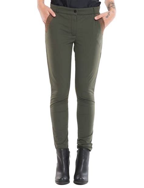 Hbt Basics Christina Pantalon City Slim Kaki Boutiques Seven S