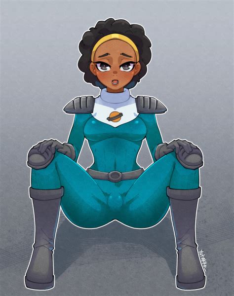 Rule 34 Commission Dark Skinned Female Dark Skin Final Space Looking At Viewer Open Legs Open