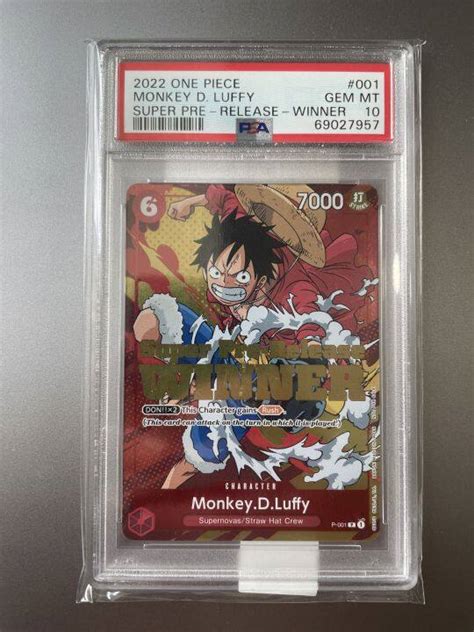 2022 One Piece Monkey D Luffy Super Pre Release Winner Psa 10 Lazada Ph