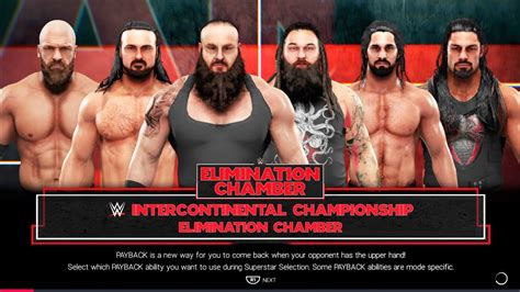 Wwe 2k19 Elimination Chamber Intercontinental Championship Match Youtube