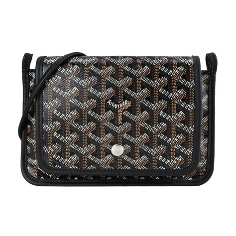 Goyard Plumet 經典logo翻蓋扁斜背包黑 歐系精品包配件 Yahoo奇摩購物中心