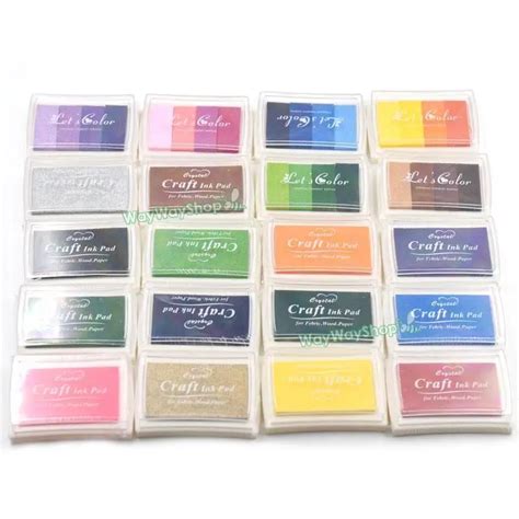 Ink Pads Pigment Rubber Stamps DIY For Papers Stamps Multicolor ...