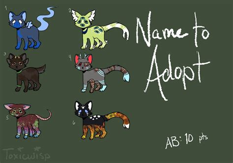 2 6 Open ~ Cat Adopt Batch 5 Ab 10 Pts By Toxicwisp On Deviantart