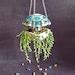 Ceramic Jellyfish Hanging Planter Pot Hanging Terrarium Raku Pottery