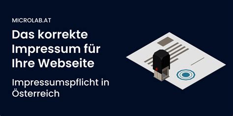 Was Gehört Ins Impressum Österreich Blog