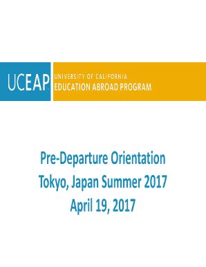 Fillable Online Eap Ucop Welcome To The Orientation Fax Email Print