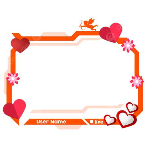 Twitch Live Streaming Overlay White Transparent Valentines Day Twitch