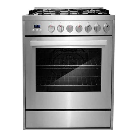 30 in. 5.0 cu. ft. Single Oven Gas Range with 5 Burner Cooktop and ...