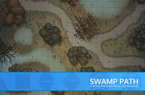 Swamp Path Dandd Map For Roll20 And Tabletop Dice Grimorium