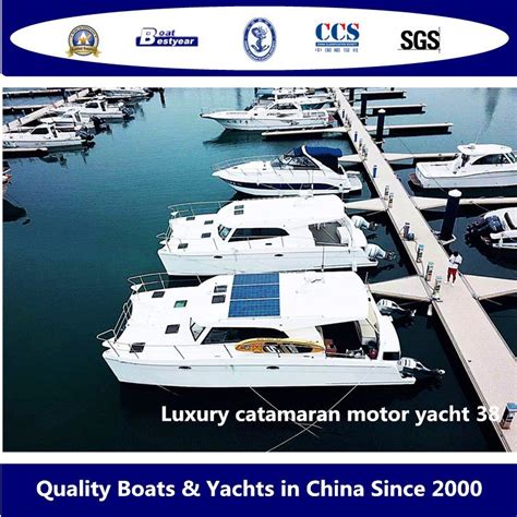 Bestyear Fiberglass Luxury Catamaran Yacht 38FT 11 6m Sightseeing Speed