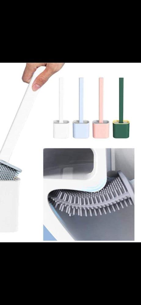 White Silicone Silicon Toilet Brush With Slim Holder At Rs In New Delhi