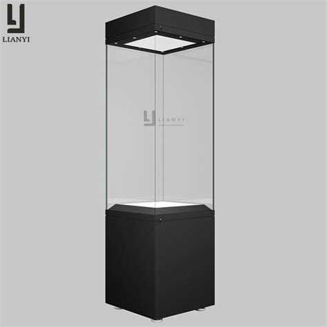 China Custom Deisgn Glass Display Plinth Cabinet For Collectibles