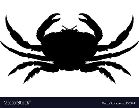 Crab Silhouette Royalty Free Vector Image - VectorStock