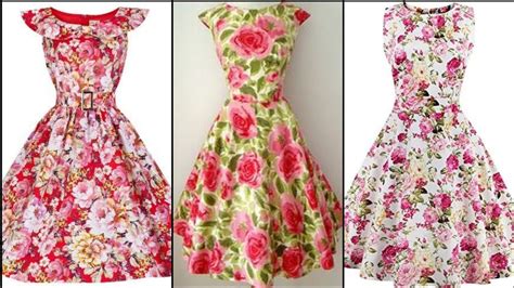 Classy Stylish And Trendy Designer Vintage Style Floral Print Aline Skater Umbrella Frocks