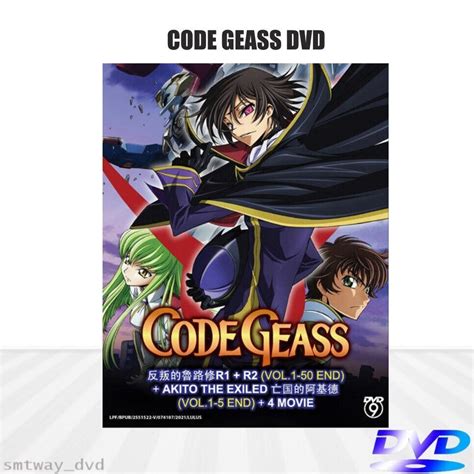 Dvd Anime Code Geass Complete Series 1 50 End Akito Exiled 4 Movies English Ebay