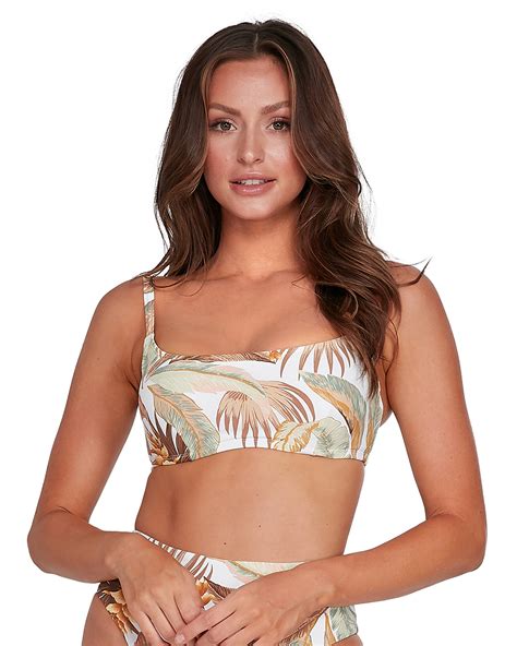 Billabong Tropicale Mia D Dd Bralette Bikini Top White SurfStitch