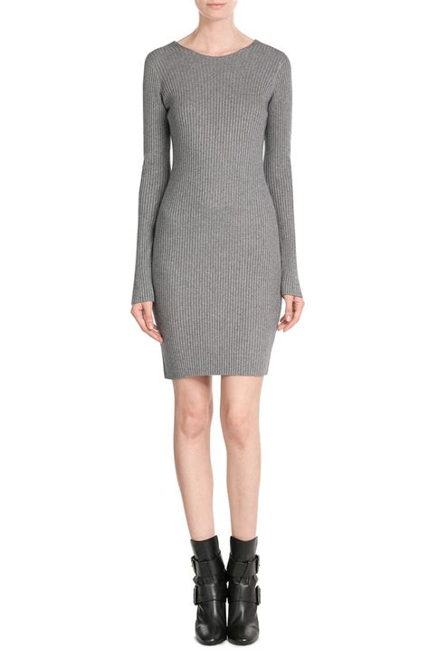 Silk Cashmere Ribbed Dress Look Detail