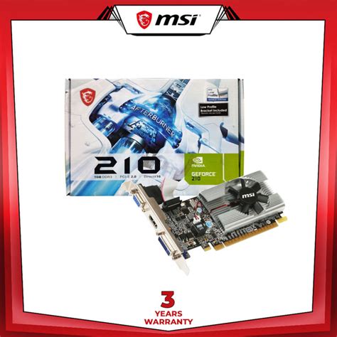 MSI GeForce N210-1GD3 1024 MB DDR3 PCI-Express 2.0 Low Profile Graphics ...