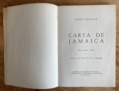Carta de Jamaica. The Jamaica letter. Lettre à un habitant de la