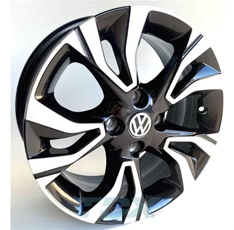 Rodas Volkswagen Voyage Gol Aro 14 4x100 S35 Jogo Bicos Cor Preto