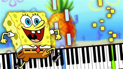 Spongebob Squarepants Intro【opening Ost Theme Song】easy Piano