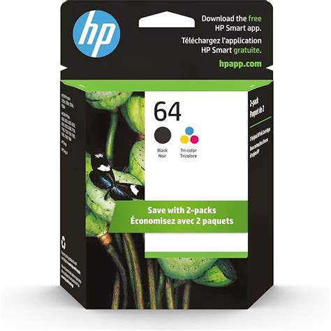 Hp 64 Black Tri Color Ink Cartridges 2 Pack Works With Hp Envy Inspire 7950e Envy Photo