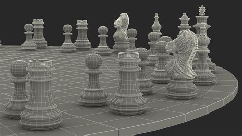 Circular 3 Person Chess Set 3D Model $49 - .3ds .blend .c4d .fbx .max ...