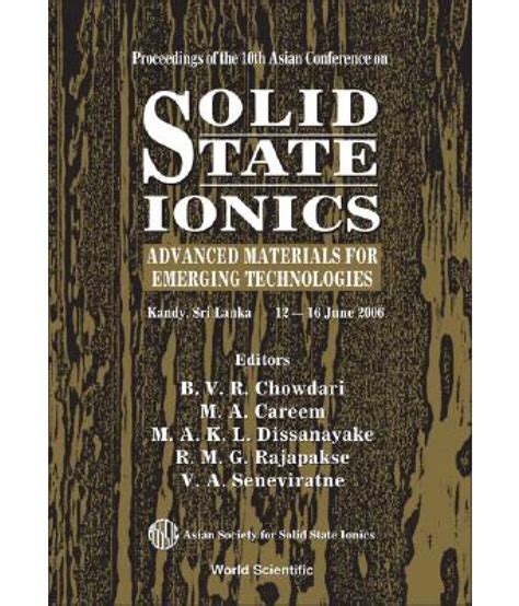 Solid State Ionics: Advanced Materials for Emerging Technologies ...