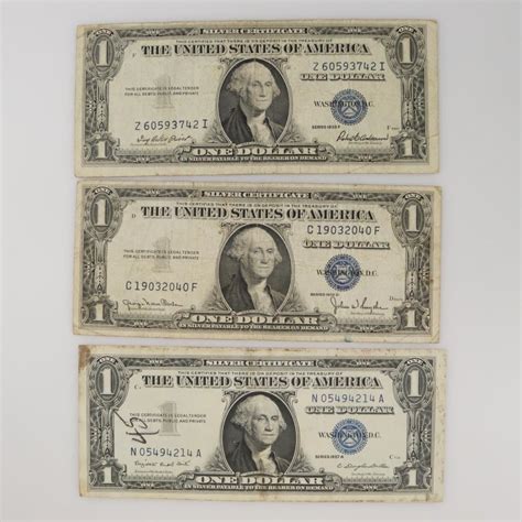 Us One Dollar Silver Certificate Pieces Property Room