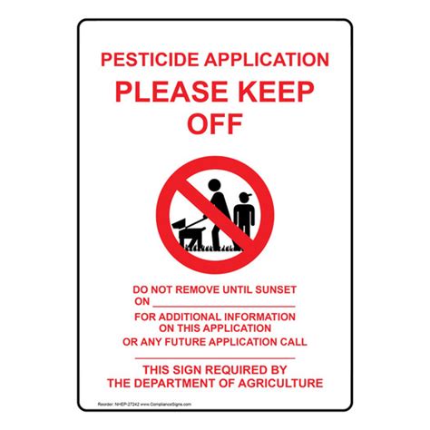 Vertical Sign Chemical Pesticide Application Please