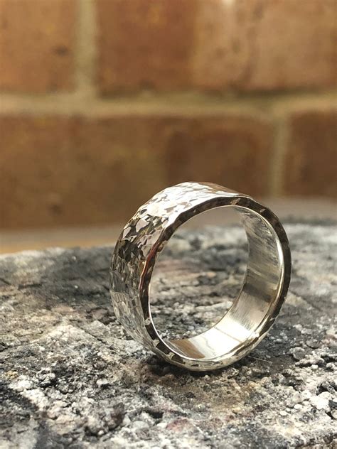 Personalised Sterling Silver Chunky Ring 8mm Solid Silver Etsy