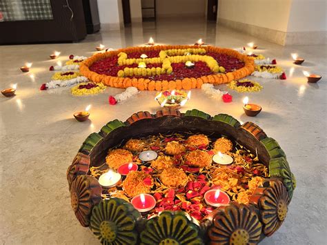 Diwali Rangoli : r/flowers