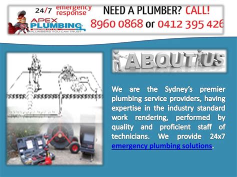 Ppt Apex Plumbing Solutions Powerpoint Presentation Free Download