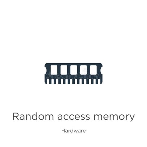 Random Access Memory Icon Thin Linear Random Access Memory Outline