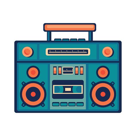 Boombox Retro Style Vector Art At Vecteezy