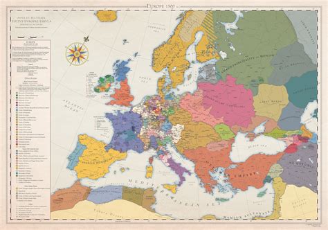 Europe 1500, Historical Map - Etsy