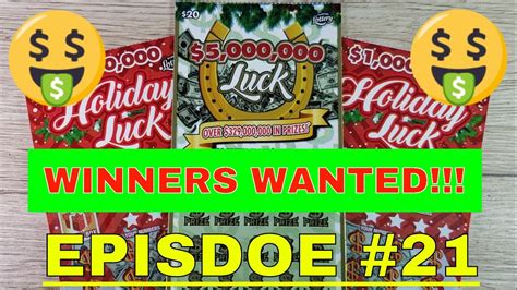 Episode 21 FLORIDA HOLIDAY LUCK SCRATCH OFF TICKETS 20 Luck 5