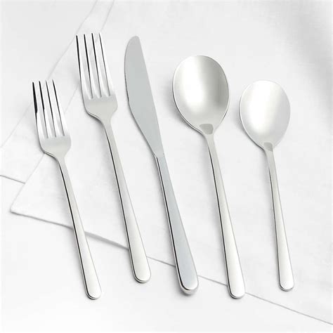 Craft Mirror 5 Piece Flatware Place Setting Reviews Crate And Barrel