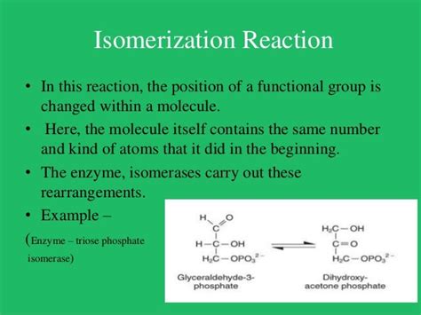 Basic biological reactions