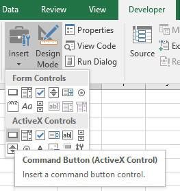 Activex Control In Excel Vba Geeksforgeeks