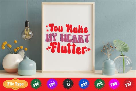 You Make My Heart Flutter Retro Svg D Graphic By Craftvalley Gallery