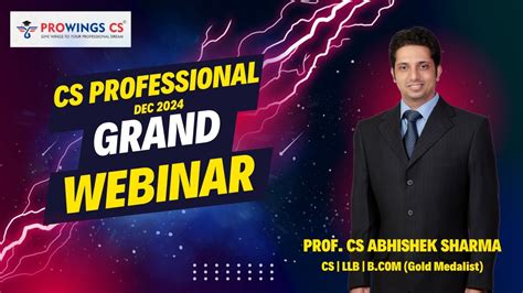 CS Professional Dec 2024 Grand Webinar YouTube