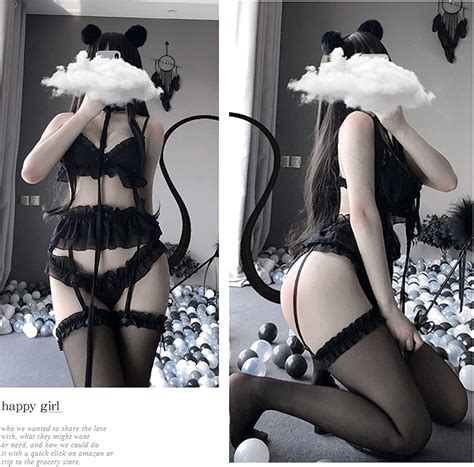 Amazon YOMORIO Womens Sexy Cosplay Lingerie Set Ruffle Baby Doll