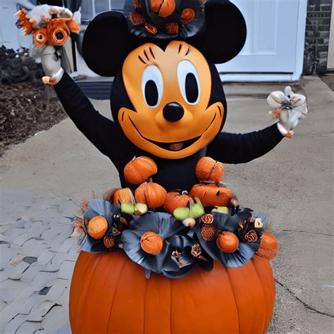 Pumpkin Minnie Mouse Graphic · Creative Fabrica