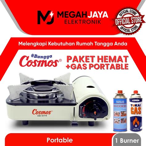 Jual Cod Ready Paket Hemat Kompor Bbq Camping Portable Gas Cosmos