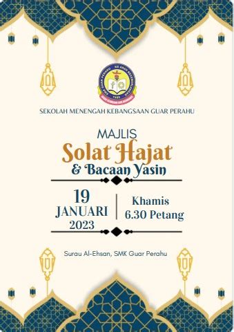 Buku Program Majlis Solat Hajat Dan Bacaan Yasin Hasyimah Bt