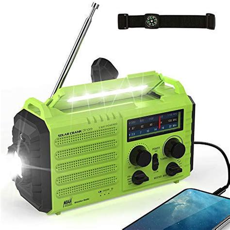 Emergency Radio Hand Crank Solar Mah Am Fm Sw Noaa Weather Radio